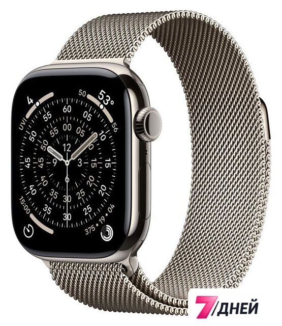 Умные часы Apple Watch Series 11 LTE 42 мм (титановый корпус, природный/природный, миланская петля) - Изображение №1 — Интернет-магазин 7 дней