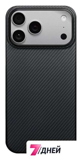 Чехол для телефона Pitaka Ultra-Slim для iPhone 17 Pro (600D Black/Grey Twill) - Изображение №1 — Интернет-магазин 7 дней