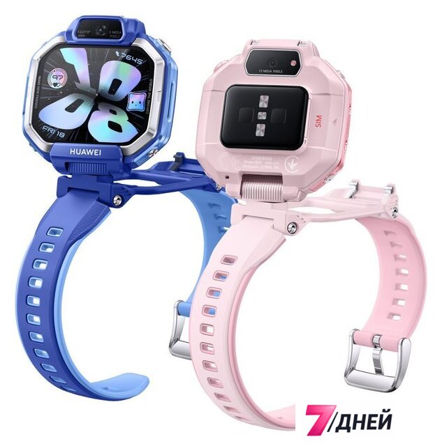Детские умные часы Huawei Watch Kids X1 (синий, с синим ремешком, международная версия) - Изображение №8 — Интернет-магазин 7 дней