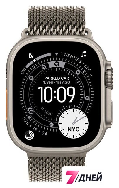 Умные часы Apple Watch Ultra 3 LTE 49 мм (титановый корпус, природный/природный, миланская петля L) - Изображение №2 — Интернет-магазин 7 дней