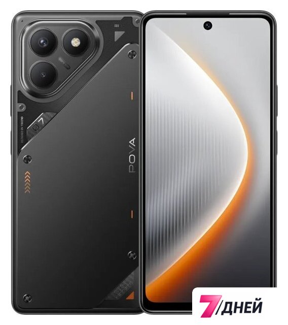 Телефон Tecno Pova 7 Neo 8GB/128GB (индустриальный черный) - Изображение №1 — Интернет-магазин 7 дней