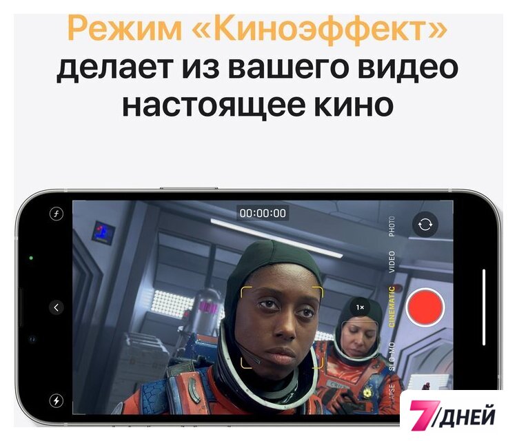 Телефон Apple iPhone 13 Pro Max 128GB (серебристый) - Изображение №6 — Интернет-магазин 7 дней