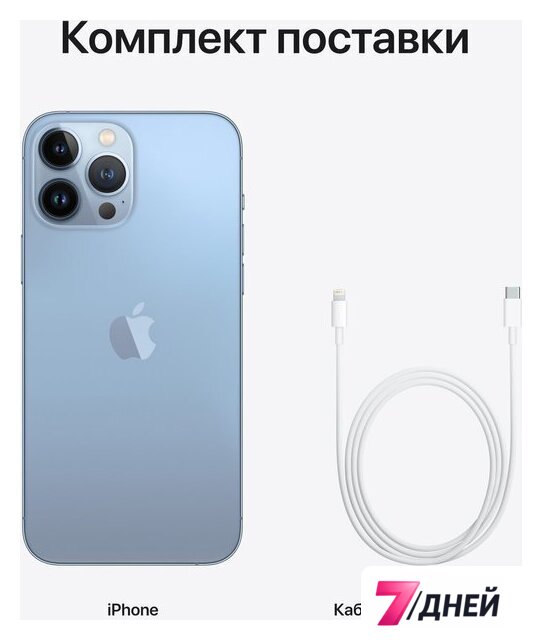 Телефон Apple iPhone 13 Pro Max 128GB (небесно-голубой) - Изображение №9 — Интернет-магазин 7 дней