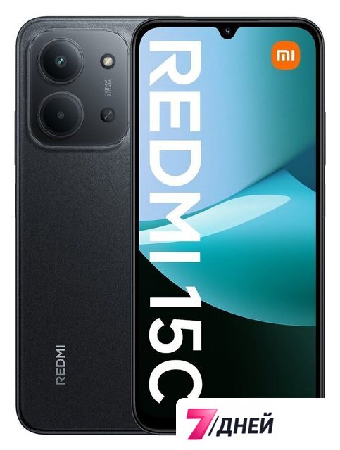 Телефон Xiaomi Redmi 15C 4G 8GB/256GB международная версия (черный) - Изображение №1 — Интернет-магазин 7 дней