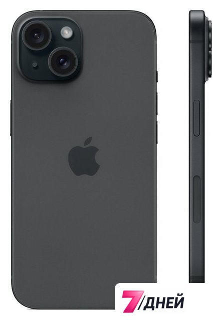 Телефон Apple iPhone 15 Dual SIM 128GB (черный) - Изображение №2 — Интернет-магазин 7 дней