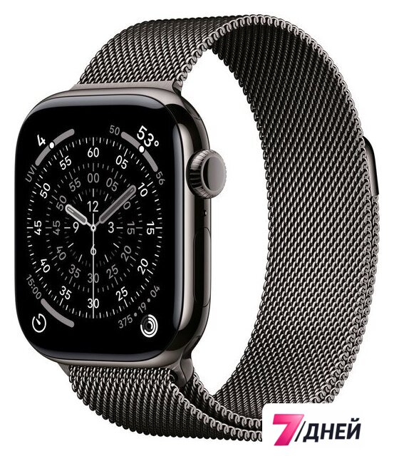 Умные часы Apple Watch Series 11 LTE 46 мм (титановый корпус, сланец/сланец, миланская петля M/L) - Изображение №1 — Интернет-магазин 7 дней