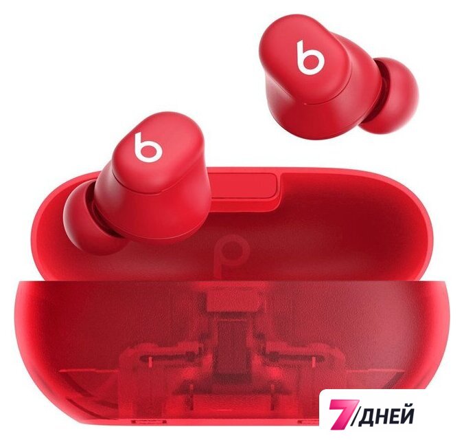 Наушники Beats Solo Buds (прозрачный красный) - Изображение №1 — Интернет-магазин 7 дней