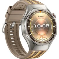 Умные часы Huawei Watch GT 6 Pro 46 мм (серебристый, с коричневым плетеным ремешком, международная версия) - Превью изображения №3 — Интернет-магазин 7 дней