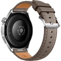 Умные часы Huawei Watch GT 6 46 мм (серебристый, с коричневым кожаным ремешком, международная версия) - Превью изображения №4 — Интернет-магазин 7 дней