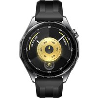 Умные часы Huawei Watch GT 6 46 мм (черный, с черным силиконовым ремешком, международная версия) - Превью изображения №2 — Интернет-магазин 7 дней