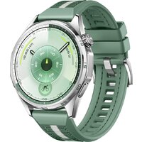 Huawei Watch GT 6 46 мм (серебристый, с зеленым плетеным ремешком, международная версия)