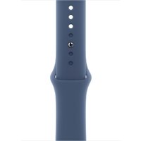 Умные часы Apple Watch Series 10 46 мм (алюминиевый корпус, серебристый/синий, спортивный силиконовый ремешок M/L) - Превью изображения №3 — Интернет-магазин 7 дней