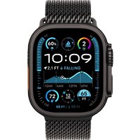Умные часы Apple Watch Ultra 2 LTE 49 мм (титановый корпус, черный/черный, миланская петля M) - Превью изображения №2 — Интернет-магазин 7 дней