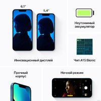 Телефон Apple iPhone 13 128GB (синий) - Превью изображения №7 — Интернет-магазин 7 дней