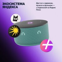 Умная колонка Яндекс Станция Мини 3 с часами (бирюзовый) - Превью изображения №15 — Интернет-магазин 7 дней