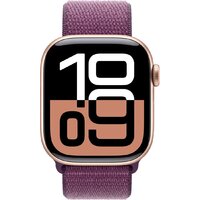 Умные часы Apple Watch Series 10 42 мм (алюминиевый корпус, розовое золото/сливовый, нейлоновый ремешок) - Превью изображения №2 — Интернет-магазин 7 дней