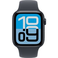 Умные часы Apple Watch SE 3 44 мм (алюминиевый корпус, полуночный/полуночный, спортивный силиконовый ремешок S/M) - Превью изображения №2 — Интернет-магазин 7 дней