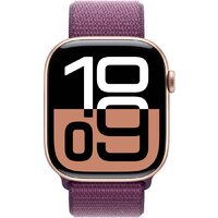Умные часы Apple Watch Series 10 46 мм (алюминиевый корпус, розовое золото/сливовый, нейлоновый ремешок) - Превью изображения №2 — Интернет-магазин 7 дней
