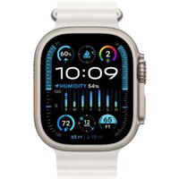 Умные часы Apple Watch Ultra 2 LTE 49 мм (титановый корпус, титановый/белый, ремешок из эластомера) - Превью изображения №2 — Интернет-магазин 7 дней