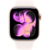 Умные часы Apple Watch Series 11 42 мм (алюминиевый корпус, розовое золото/легкие румяна, спортивный силиконовый ремешок M/L) - Превью изображения №2 — Интернет-магазин 7 дней
