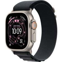 Apple Watch Ultra 3 LTE 49 мм (титановый корпус, природный/черный, текстильный ремешок размера M)