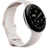 Умные часы Google Pixel Watch 4 45 мм (глянцевый серебристый/фарфор, спортивный силиконовый ремешок) - Превью изображения №2 — Интернет-магазин 7 дней