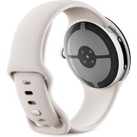 Умные часы Google Pixel Watch 4 45 мм (глянцевый серебристый/фарфор, спортивный силиконовый ремешок) - Превью изображения №5 — Интернет-магазин 7 дней