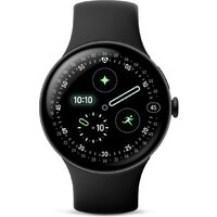 Умные часы Google Pixel Watch 4 45 мм (черный матовый/обсидиан, спортивный силиконовый ремешок) - Превью изображения №2 — Интернет-магазин 7 дней