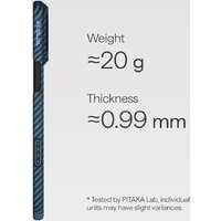 Чехол для телефона Pitaka Ultra-Slim для iPhone 17 Pro Max (1500D Black/Blue Twill) - Превью изображения №3 — Интернет-магазин 7 дней