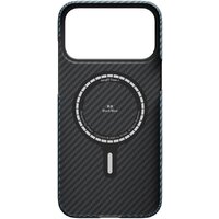 Чехол для телефона Pitaka Ultra-Slim для iPhone 17 Pro Max (1500D Black/Blue Twill) - Превью изображения №2 — Интернет-магазин 7 дней