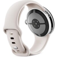 Умные часы Google Pixel Watch 4 41 мм (глянцевый серебристый/фарфор, спортивный силиконовый ремешок) - Превью изображения №5 — Интернет-магазин 7 дней