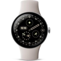 Умные часы Google Pixel Watch 4 41 мм (глянцевый серебристый/фарфор, спортивный силиконовый ремешок) - Превью изображения №3 — Интернет-магазин 7 дней
