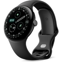 Google Pixel Watch 4 41 мм (черный матовый/обсидиан, спортивный силиконовый ремешок)