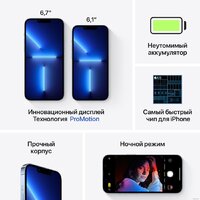 Телефон Apple iPhone 13 Pro Max 128GB (небесно-голубой) - Превью изображения №7 — Интернет-магазин 7 дней