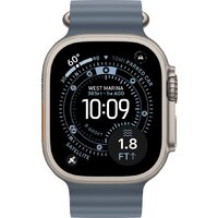 Умные часы Apple Watch Ultra 3 LTE 49 мм (титановый корпус, природный/синий, ремешок из эластомера) - Превью изображения №2 — Интернет-магазин 7 дней