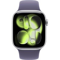 Умные часы Apple Watch Series 11 42 мм (алюминиевый корпус, серебристый/фиолетовый туман, спортивный силиконовый ремешок S/M) - Превью изображения №2 — Интернет-магазин 7 дней